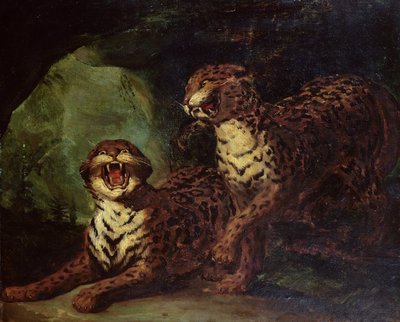 Two Leopards by Theodore Gericault